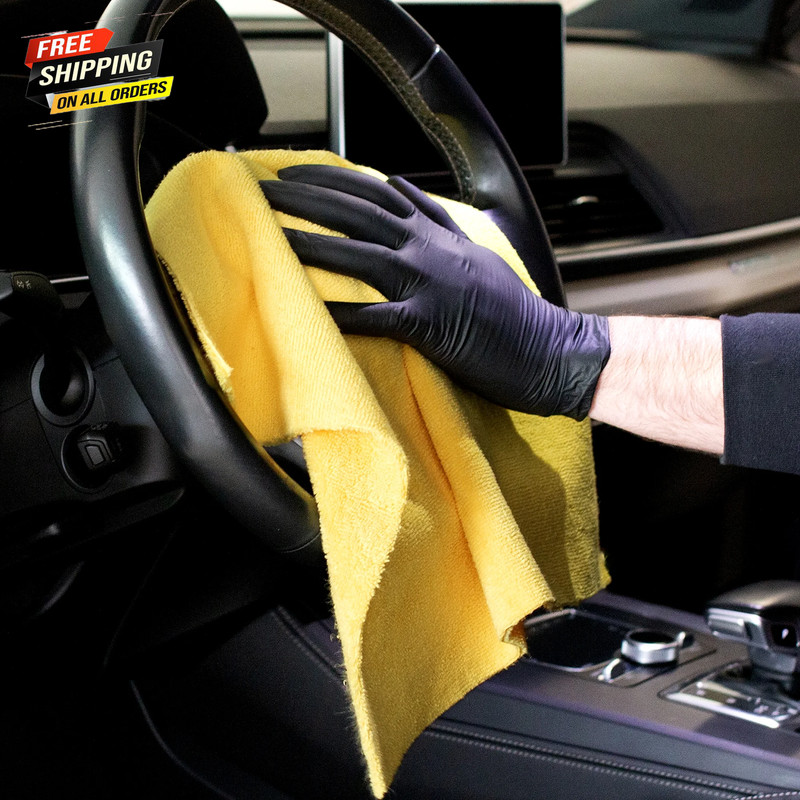 (2 Pack) Heavy Duty Multi-Purpose Microfiber Detailing Towel, 40 Pack, Yellow gallery