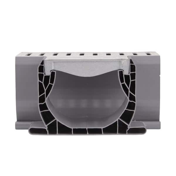 NDS Spee-D Polyethylene Channel Drain Tee with Grate Gray PVC Drain Intersection gallery
