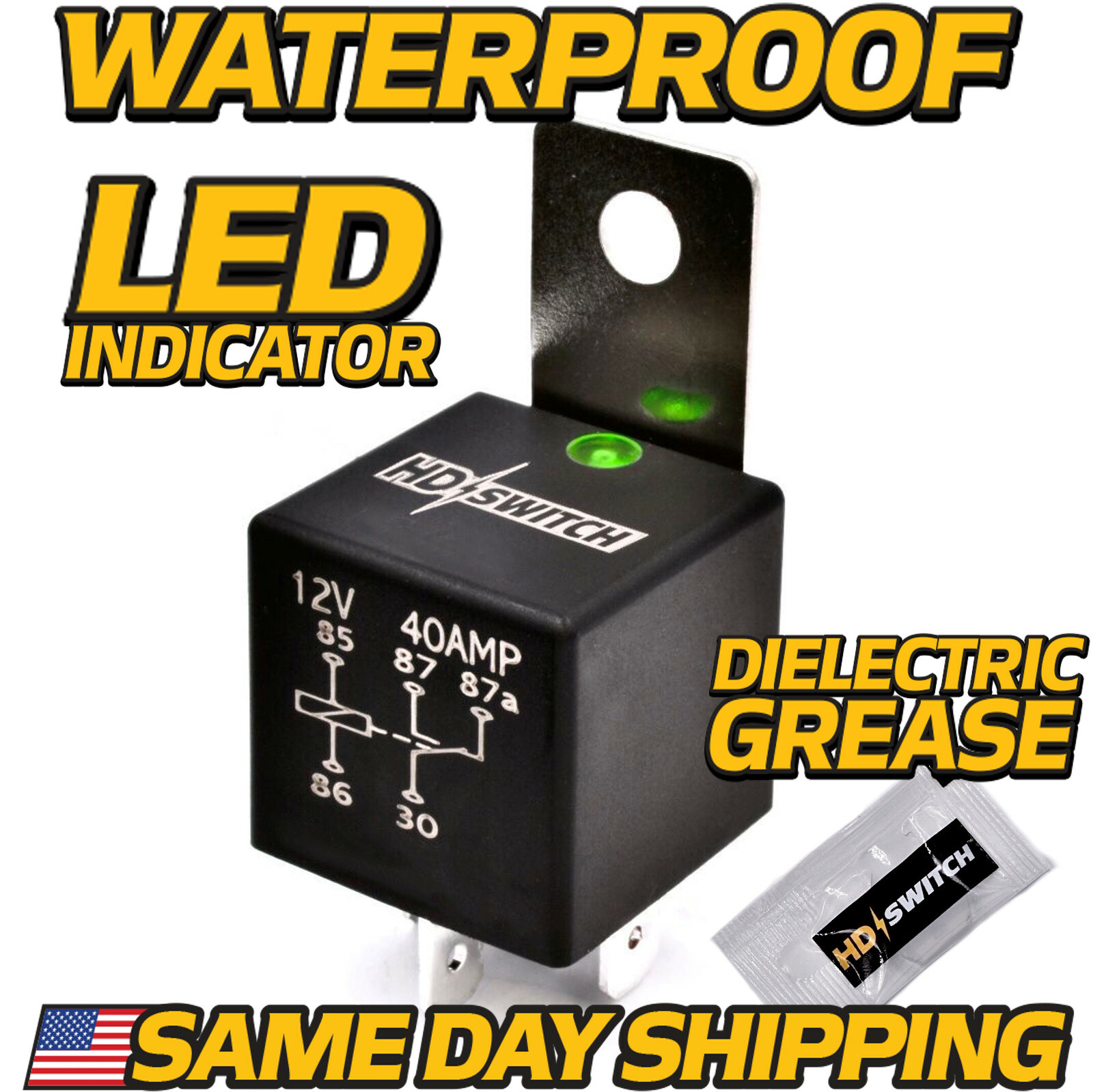 12V - 40 AMP UPGRADE WaterProof Relay fits BOSCH RELAY 0 332 204 150 - 5 PIN gallery