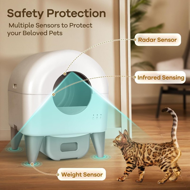 Automatic Smart Self-Cleaning Cat Litter Box Large Capacity for Cats App Control gallery