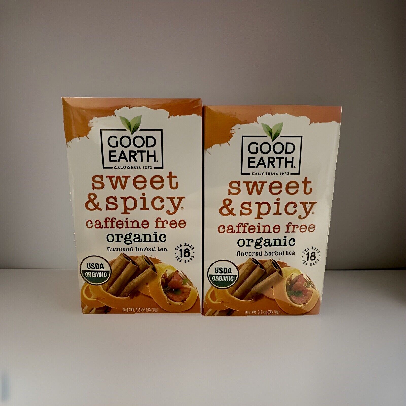 NEW - Lot 4 Boxes Good Earth Sweet & Spicy Caffeine Free Organic TEA (72 Total) gallery