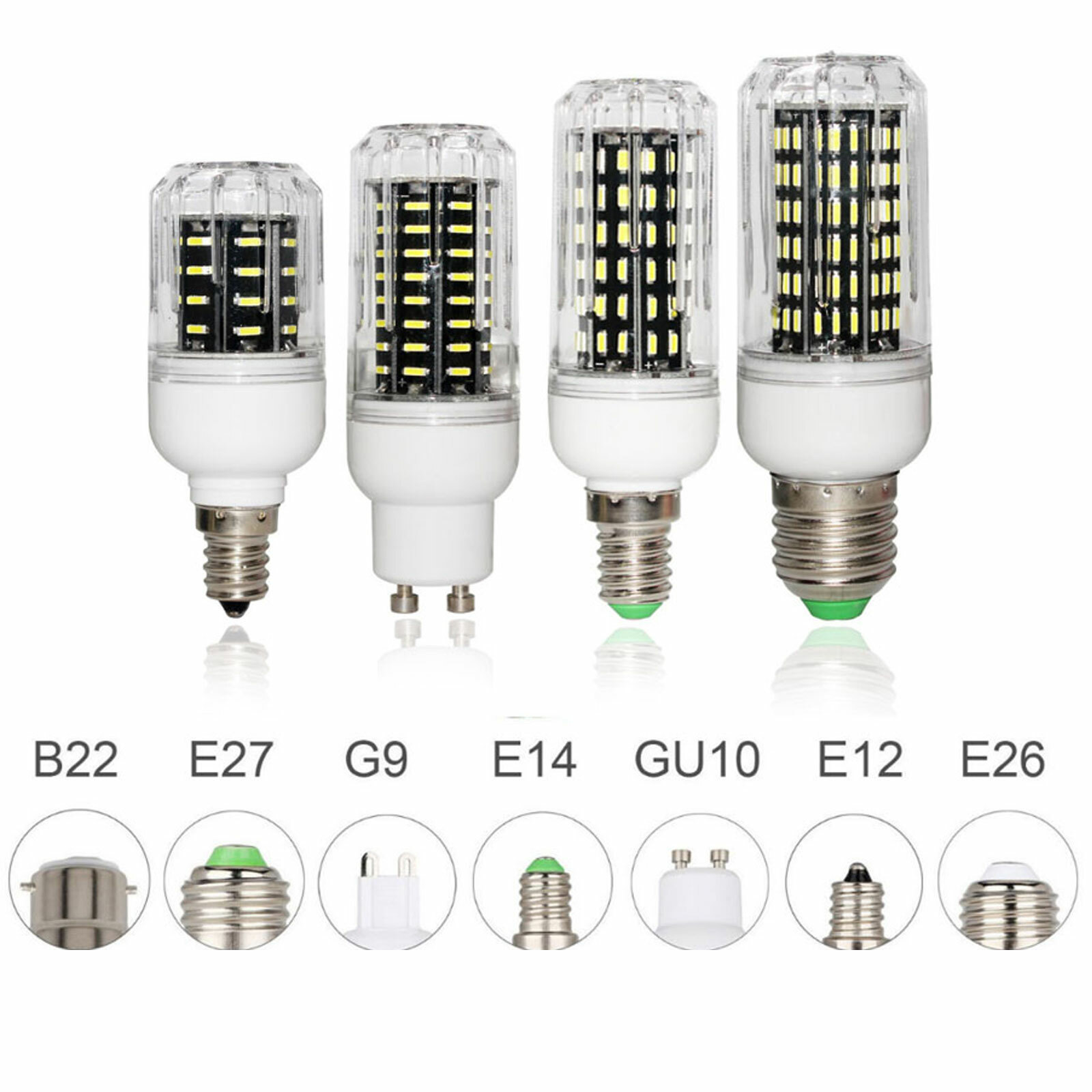E27 E14 LED Corn Light Bulbs E26 E12 10W 20W 25W 30W 4014 SMD White Lamp GL203 gallery