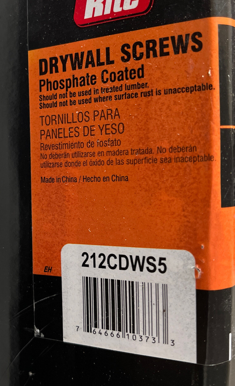 [5 Pounds-440 Screws]GRIP-RITE Drywall Screws #8 x 2 1/2” Philips Coarse Thread gallery