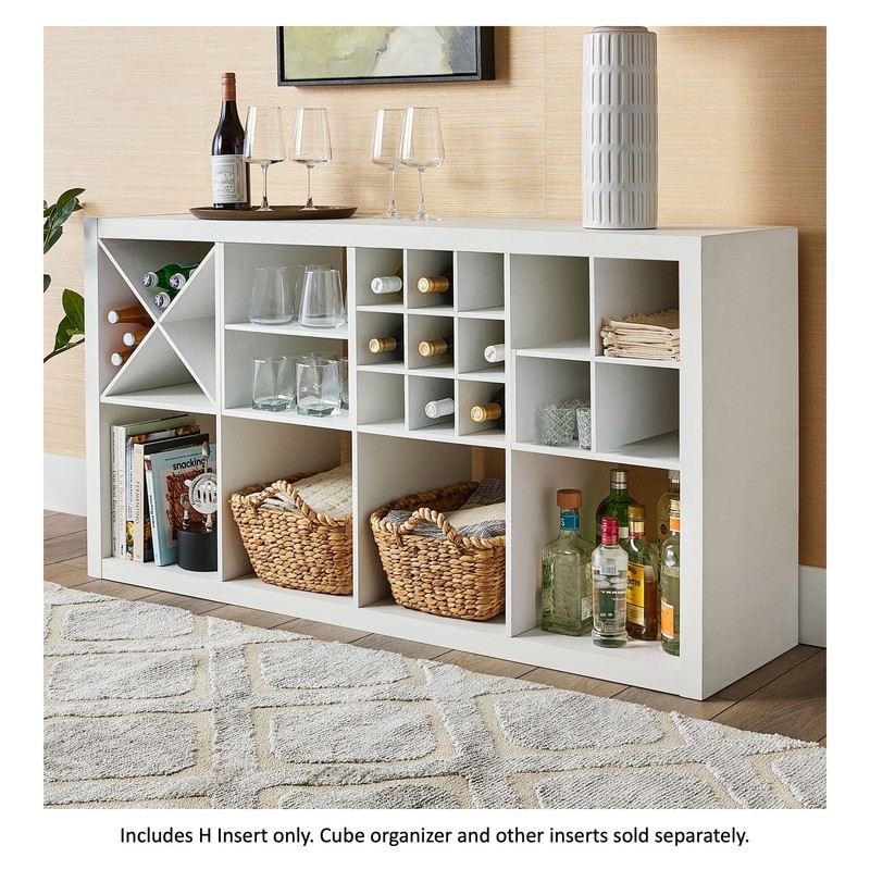 H Shelf Cube Organizer Insert White Texture Easy To Assemble and Install gallery