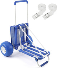 Sekey Beach Wagon with 12″ Big Wheels for Sand, Heavy Duty Collapsible Beach Car