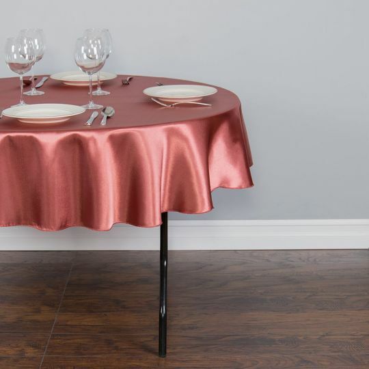 LinenTablecloth 70 in. Round Satin Tablecloths, 33 Colors! for Event&Wedding gallery