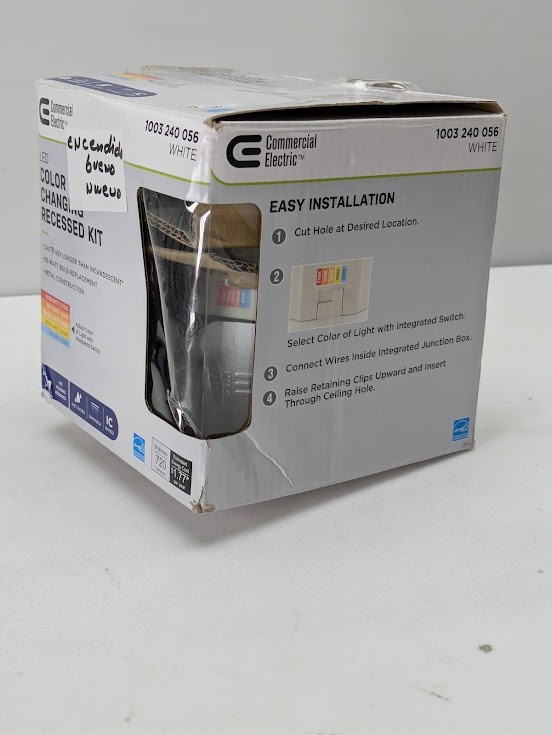 Commercial Electric 65-Watt 5 in. LED Color Changing Recessed Trim Kit White gallery