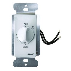 Woods 20A 15-Min In-Wall Countdown Timer Switch White 120V
