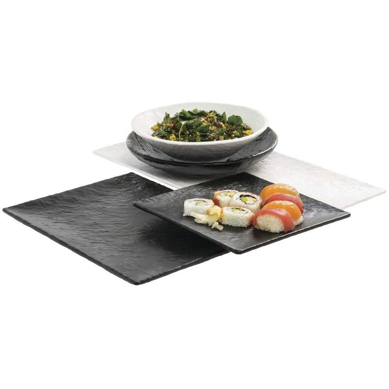 HUBERT® White Textured Tray - 9 9/10" L x 9 9/10" W gallery