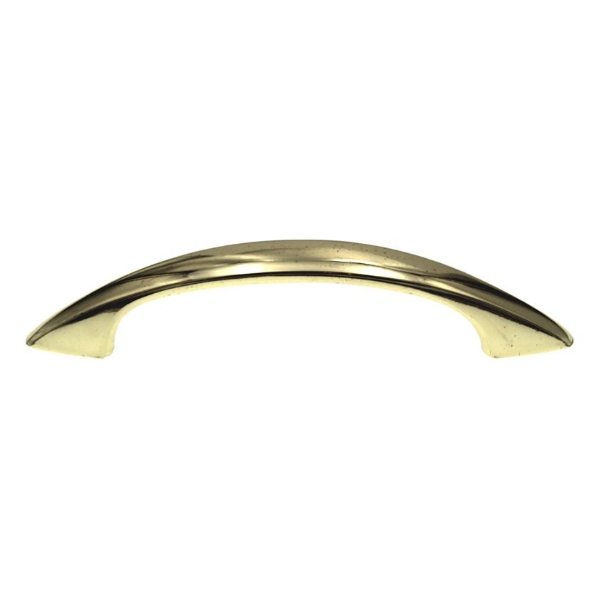 Ultra Hardware Designer's Edge Arch Pull 3" Ctr Polished Brass 59145 gallery