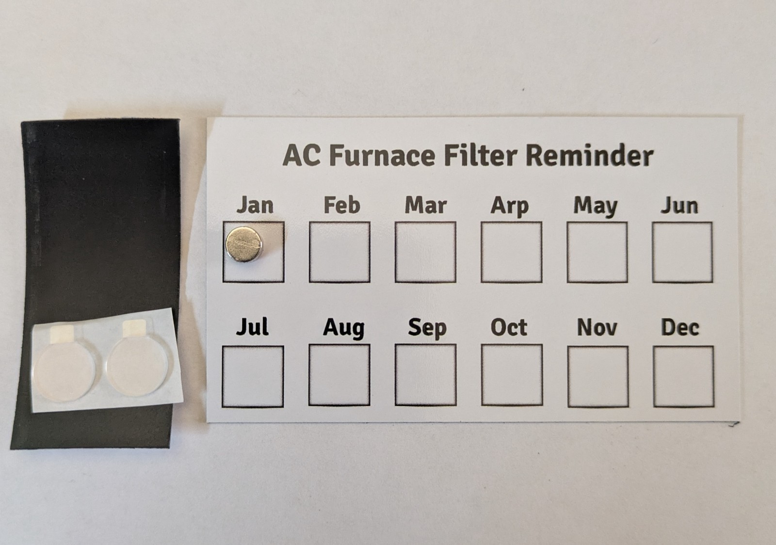 AC Furnace Filter Reminder Fridge Magnet – 12-Month Tracker for HVAC/Air Filter gallery