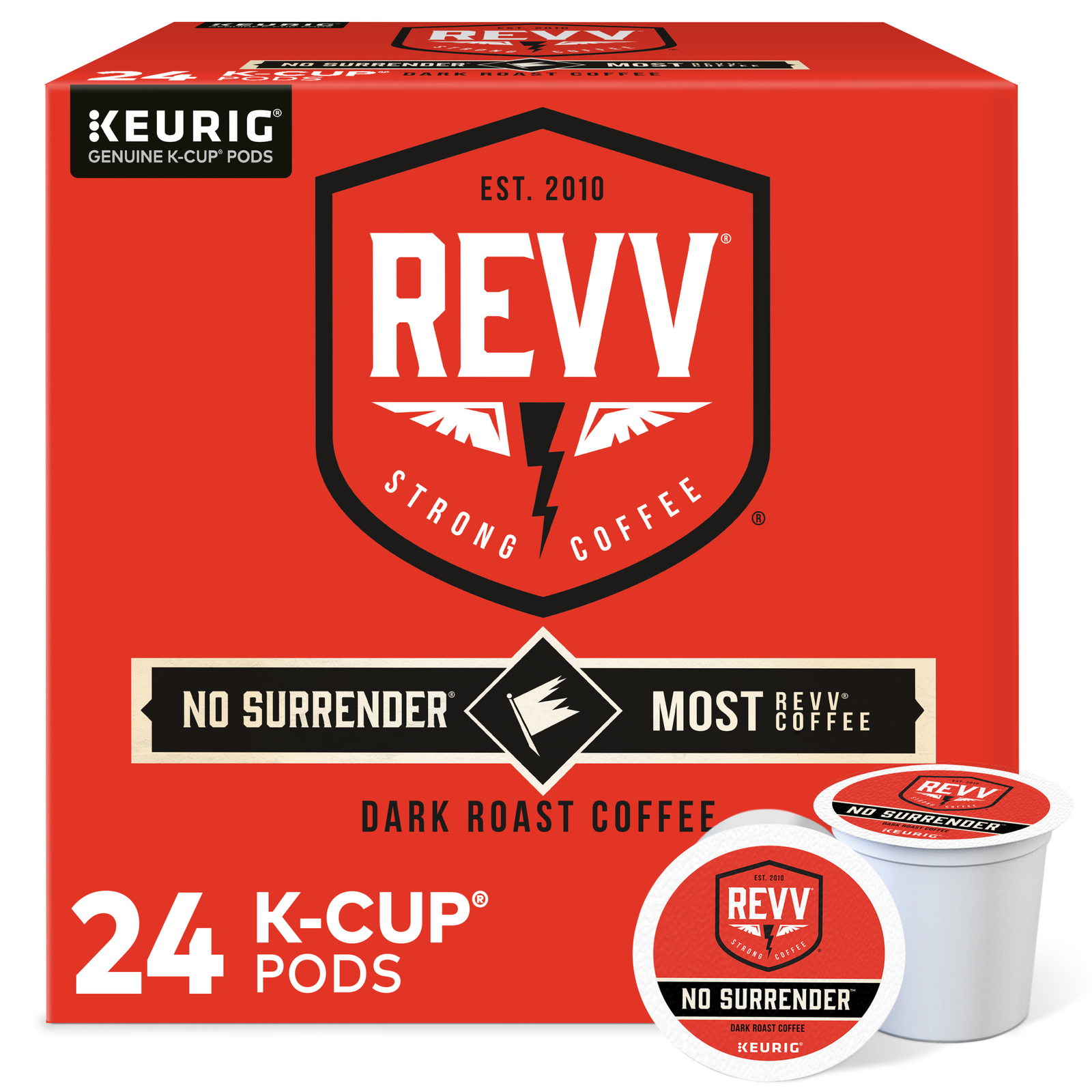 REVV No Surrender Keurig Single-Serve K-Cup Pods, Dark Roast Coffee, 24 Count gallery