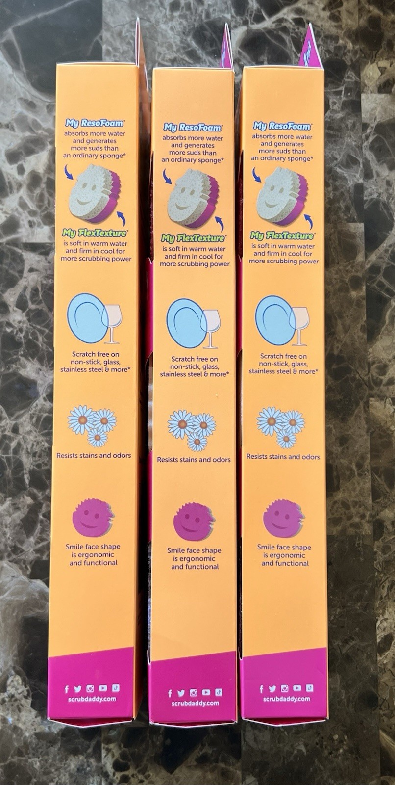Scrub Mommy Dual-Sided Sponge and Scrubber 3 Count (5 Boxes 0f 3) 15 Sponges New gallery