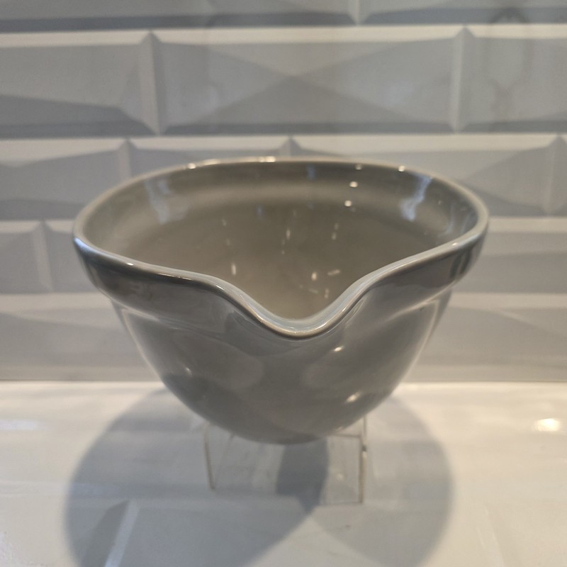 Pottery Barn Gray Rhodes Ceramic Nested Mixing Bowl with Spout Farmhouse Neutral gallery