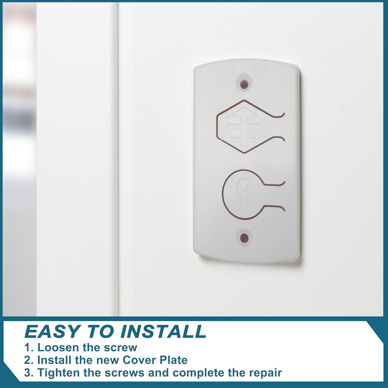 White Two Button Cover Plate, inside Control Unit, for Wayne Dalton Garage Door gallery