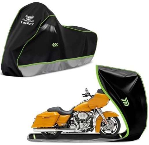Full Enclosed Motorcycle Cover Waterproof Motorcycle Cover Heavy Black&Grey gallery