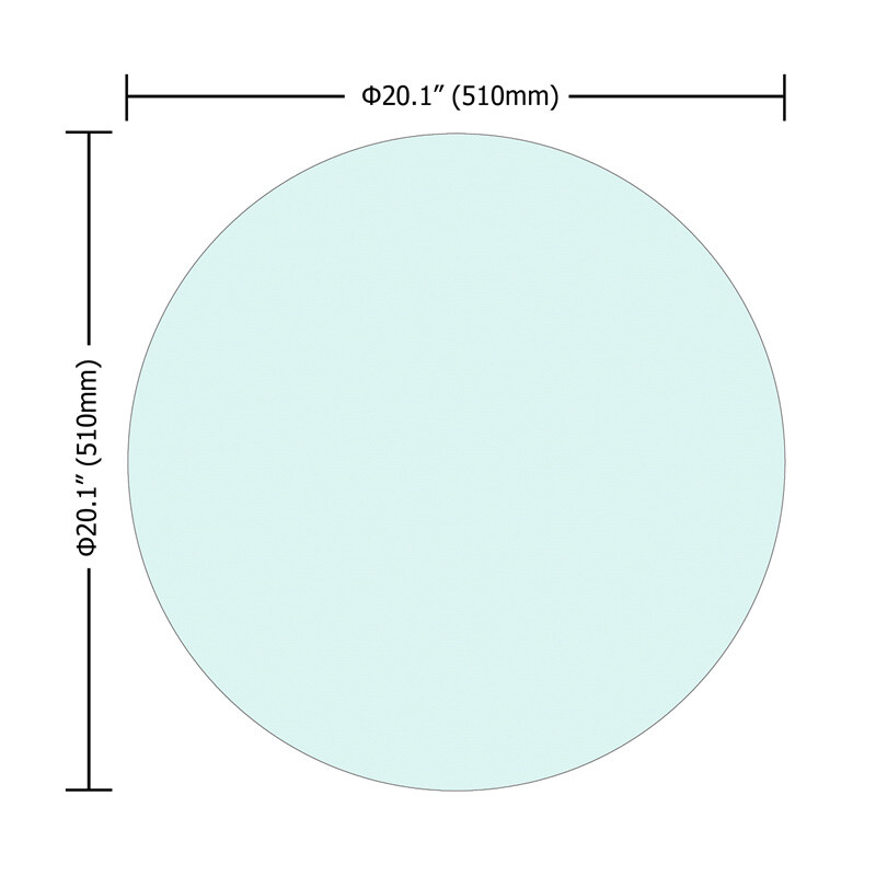20"-36" Inch Round Tempered Glass Table Top 1/4" Inch Thick Flat Polished Edge gallery