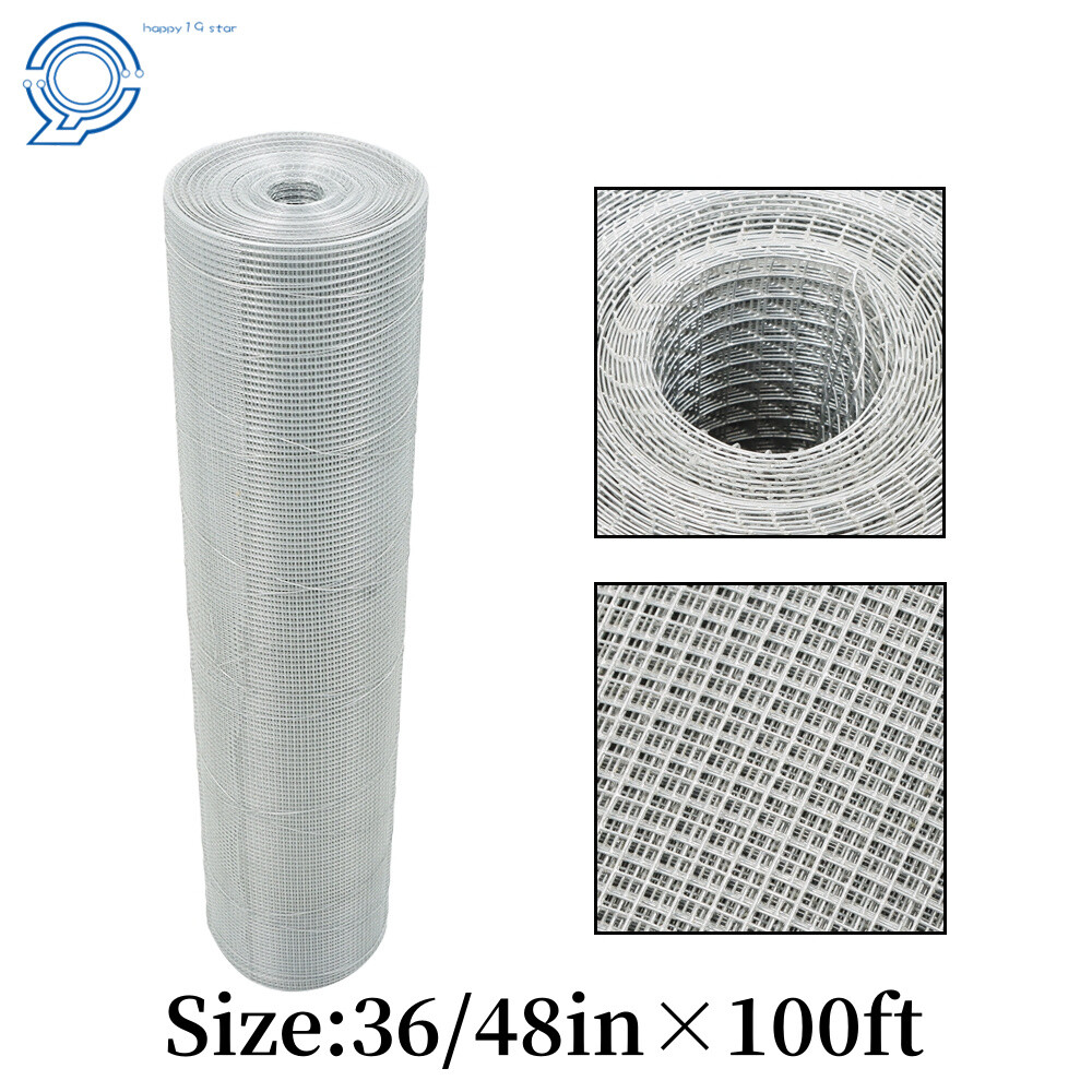 1/4In 36/48"×100' Galvanized Chicken Wire Fence Welded Mesh Roll Hardware Cloth gallery