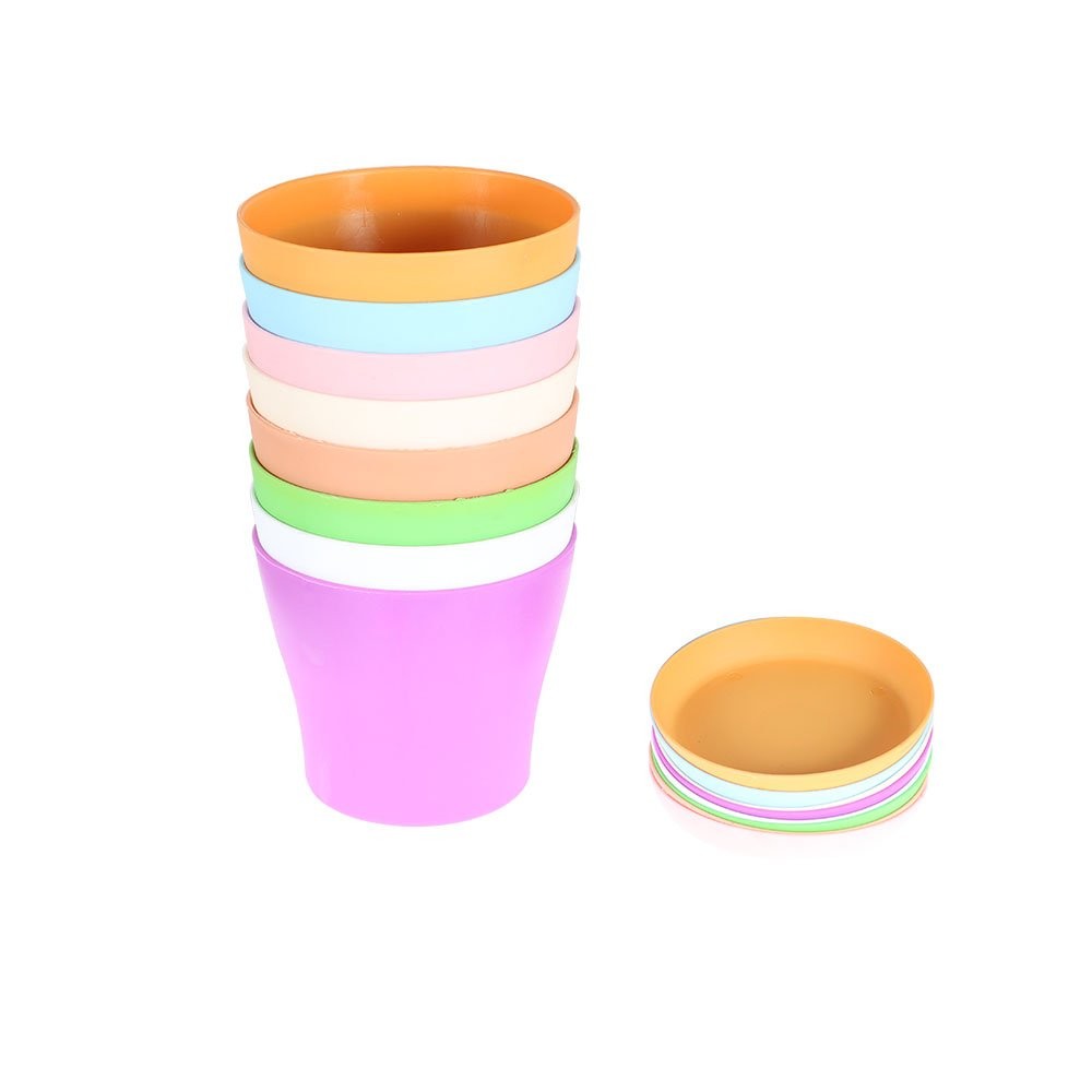 8 × Plastic Plant Container Colorful Plant Flower Pots Nursery Seedlings 6.7In gallery