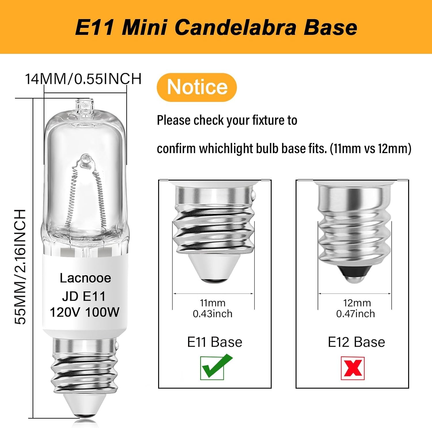 JDE11 120V 100W Halogen Light Bulbs (Replacement E11 LED Bulb), T4 Mini... gallery