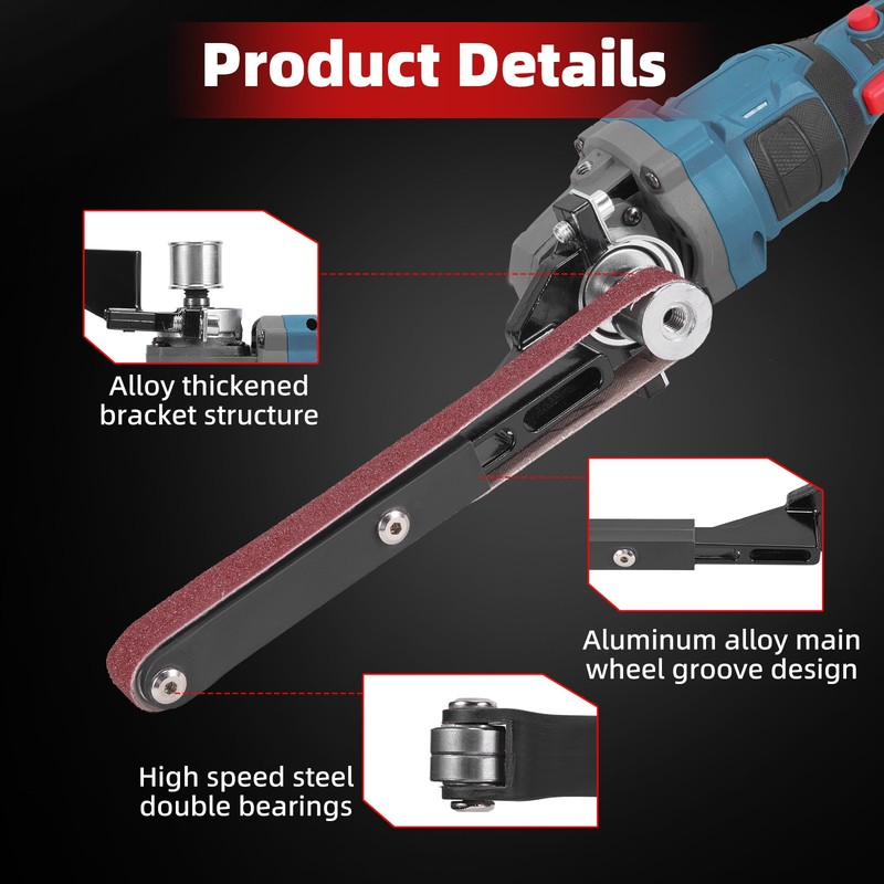 Belt Sander attachments for Angle Grinder Detailing Bandfile Sander adapter gallery