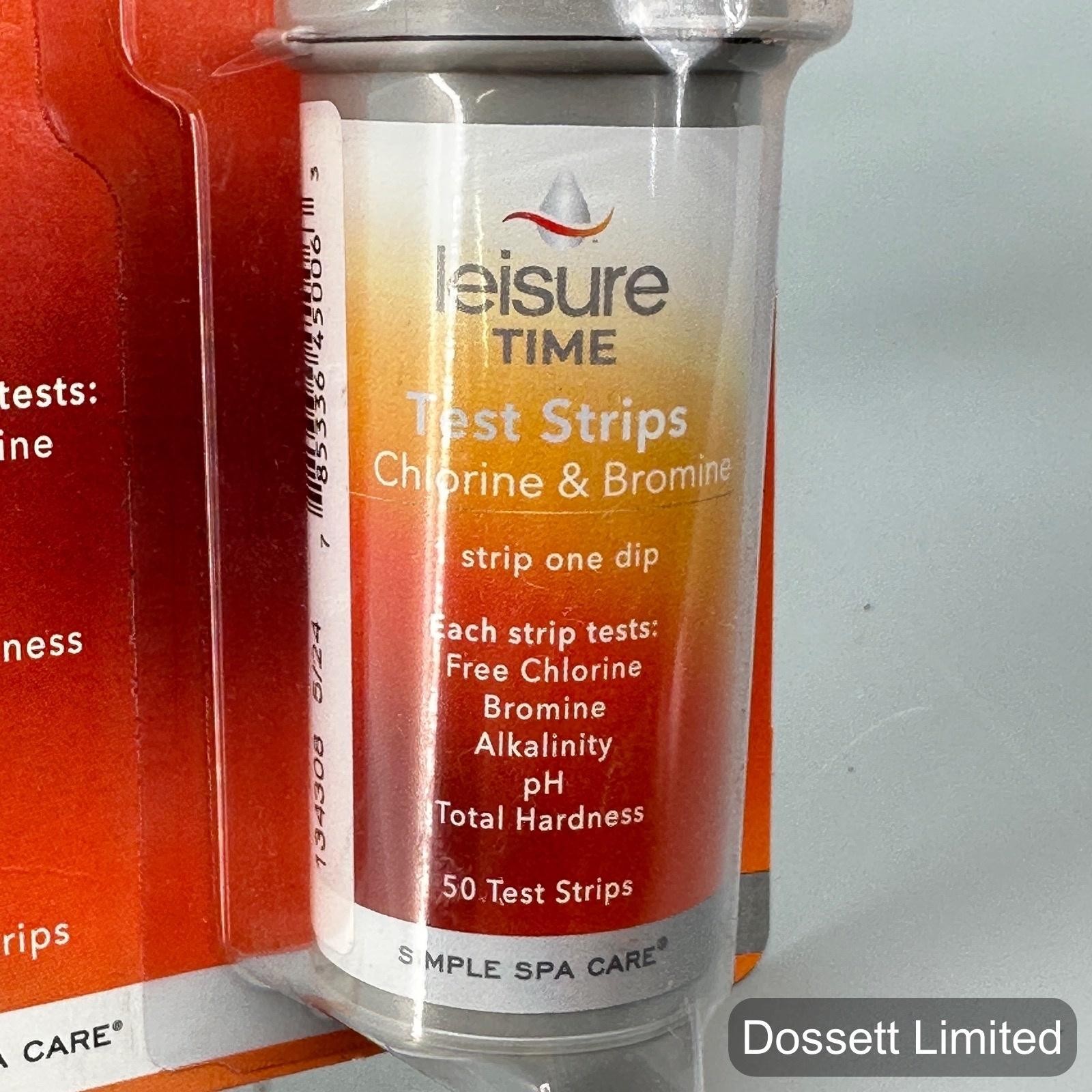 Leisure Time Spa Test Strips Chlorine Bromine PH Alkalinity 50 Hot Tub Kit gallery