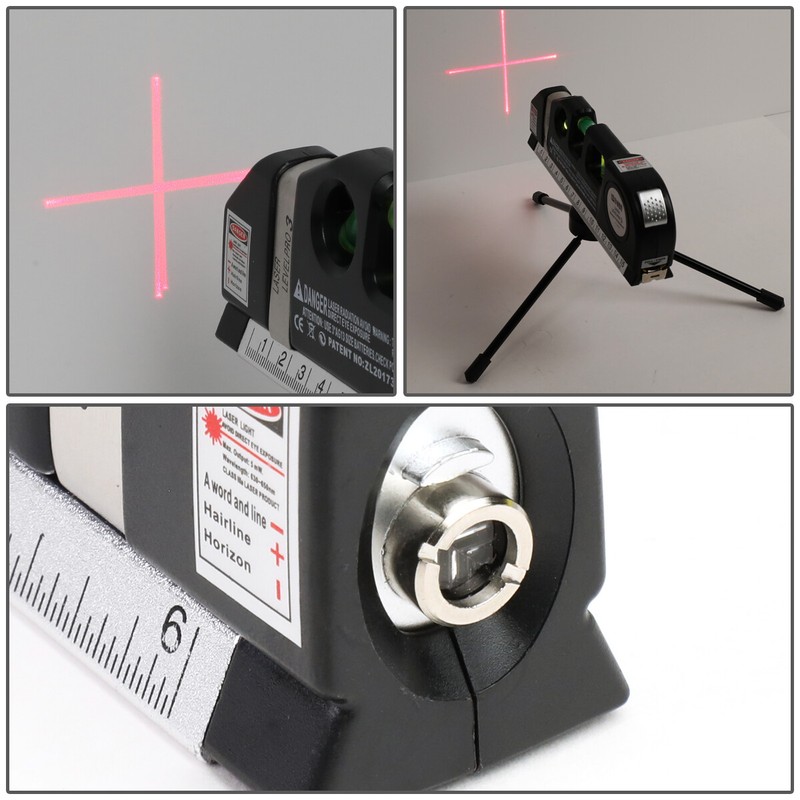 MULTIPURPOSE LD MEASURING HORIZONTAL VERTICAL HANDY LASER BUBBLE LEVEL+TRIPOD gallery