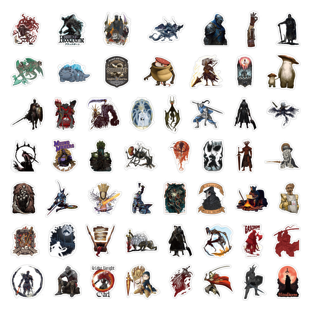 100Pcs Cartoon Dark Souls Sticker for Teens Girls Scrapbooking Water Bottles gallery