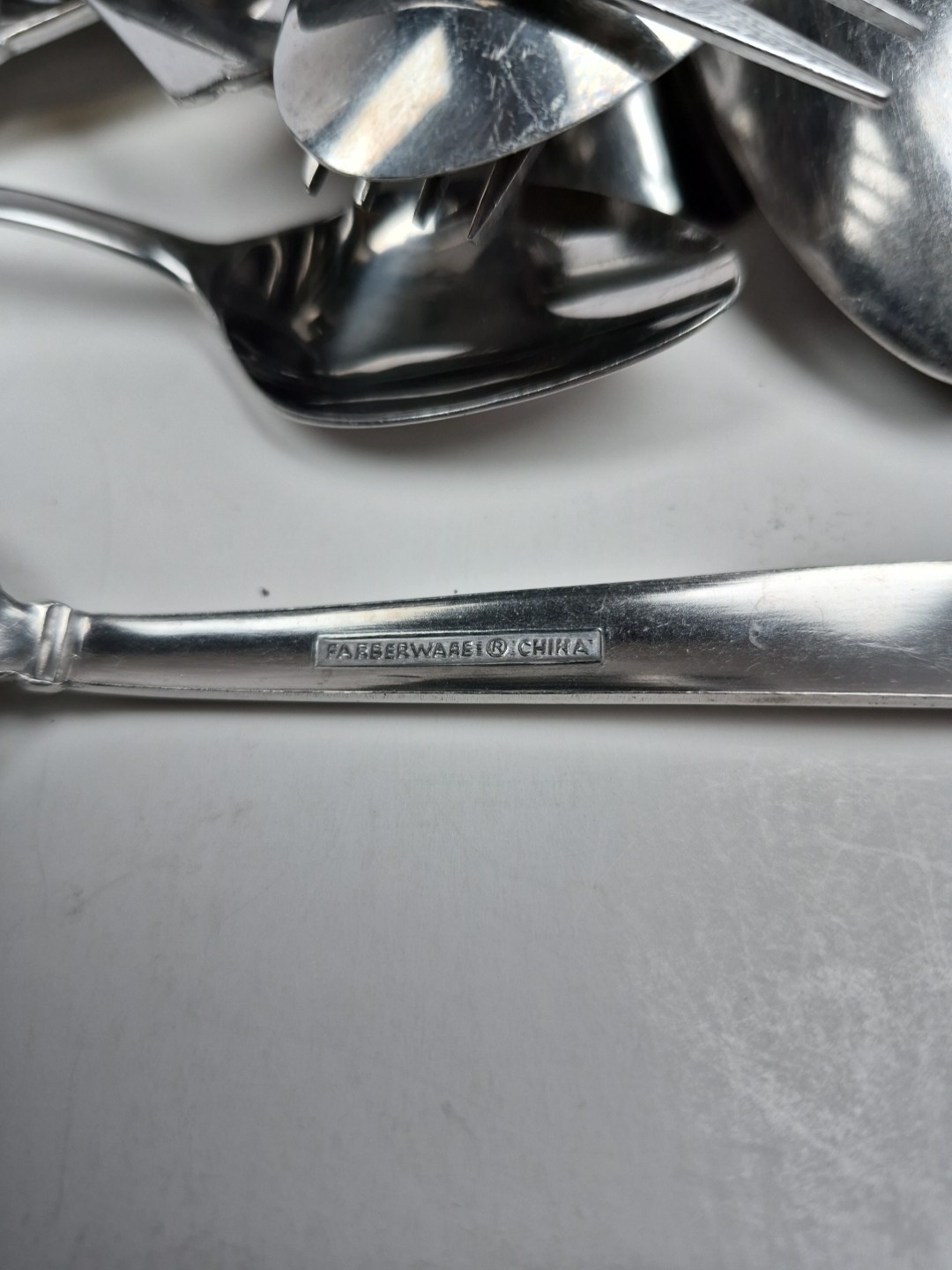 7 Lbs Mixed Stainless Silverware Farberware Rogers Winco & 2 Cake Servers gallery