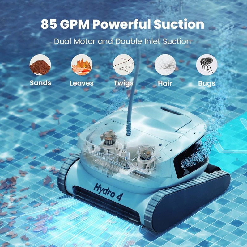 Chasing Hydro 4 Cordless Robotic Pool Cleaner, Pool Cleaners for Inground Pools gallery