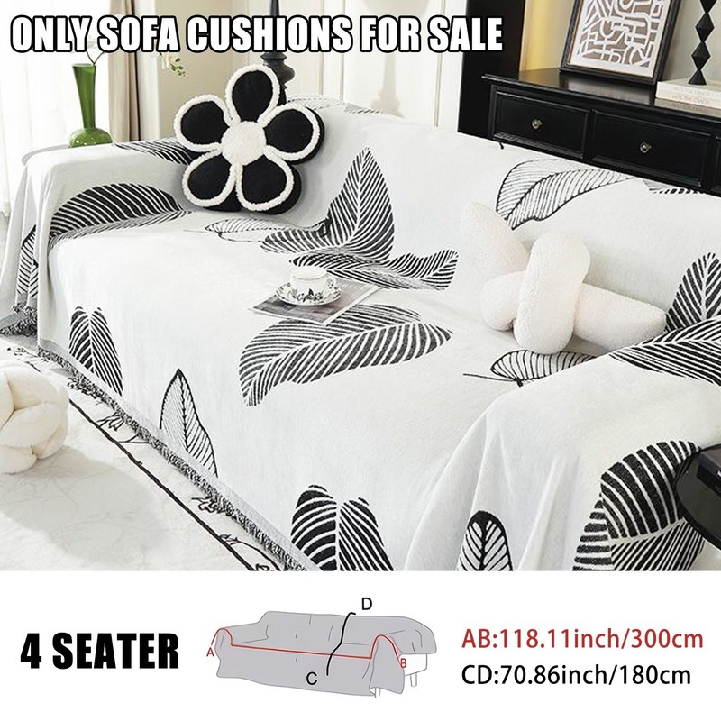 Leaf sofa cover is suitable for multiple seats and is a woolen furniture protect gallery