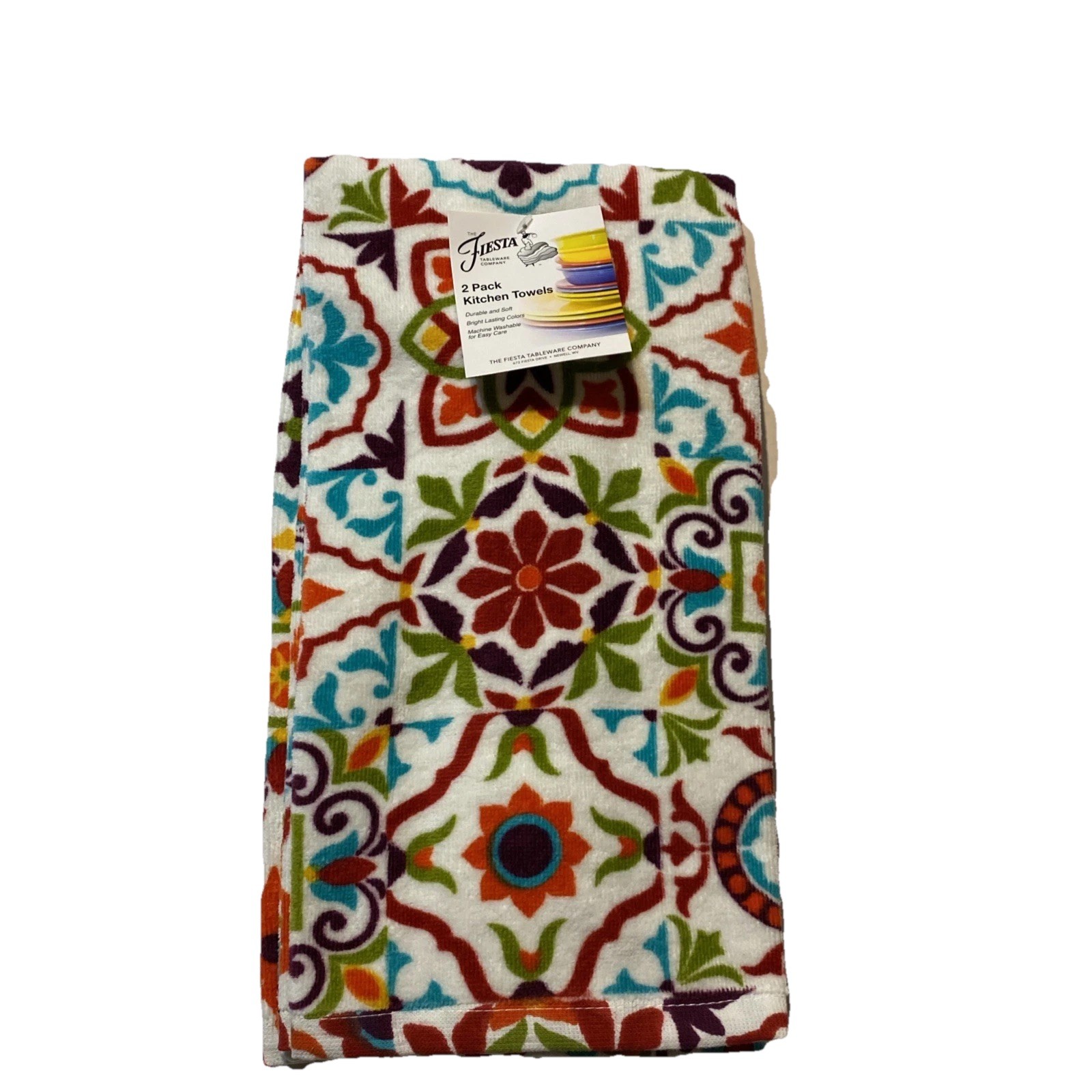 Fiesta Wall Tiles Kitchen Towel Set, Multicolor, 2 Piece gallery
