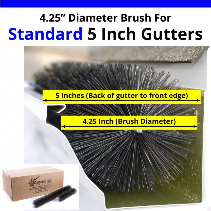 Standard 5 In. - 15 Ft. Pack Leaf Filter Brush Gutter Guard gallery