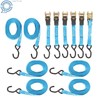 6 Pcs 1Inch Ratchet Straps Heavy Duty 20ft with Hooks 1700LBS Break Strength gallery