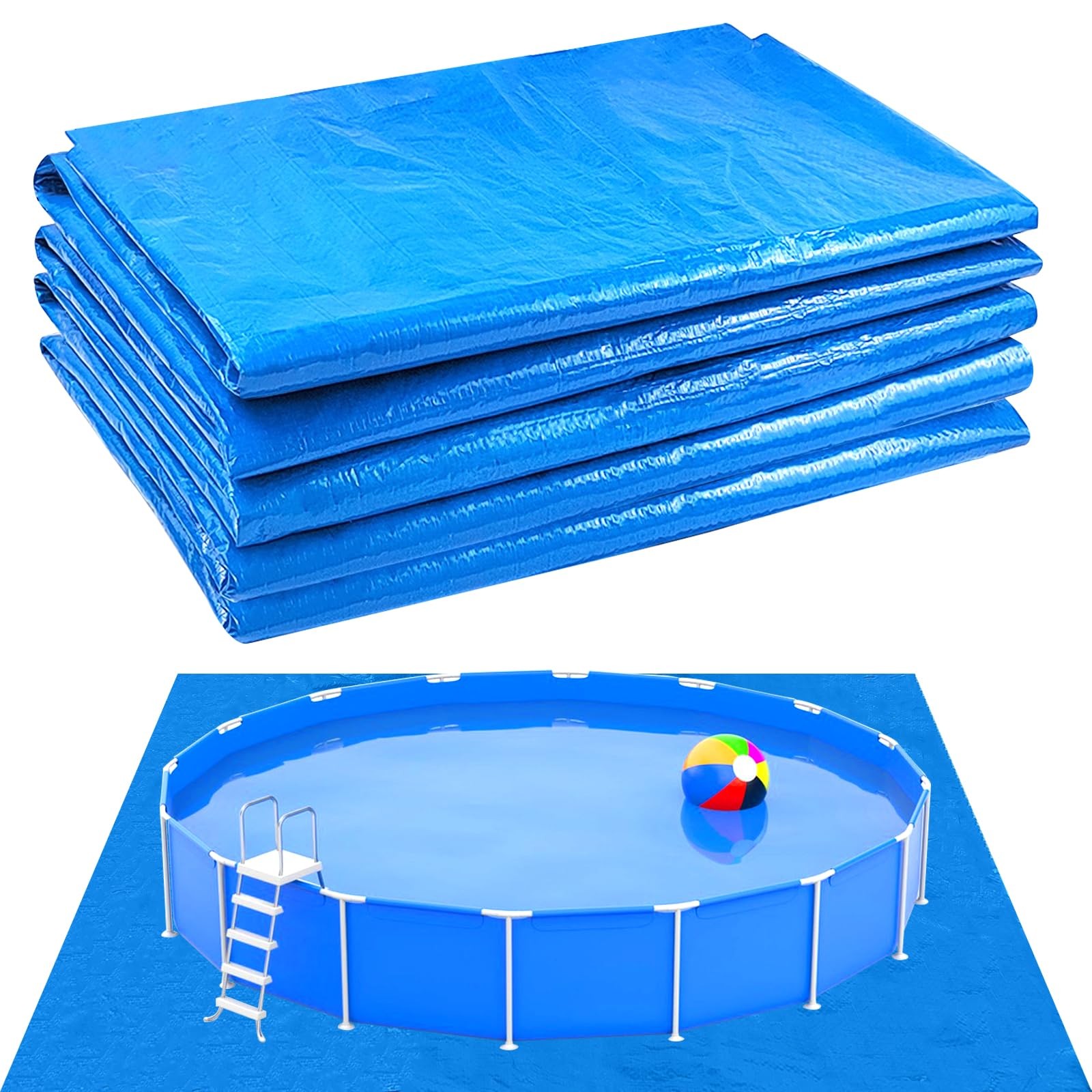 Waterproof Pool Ground Cloth 13x13 Ft | Liner Pad for Above Ground Pools gallery