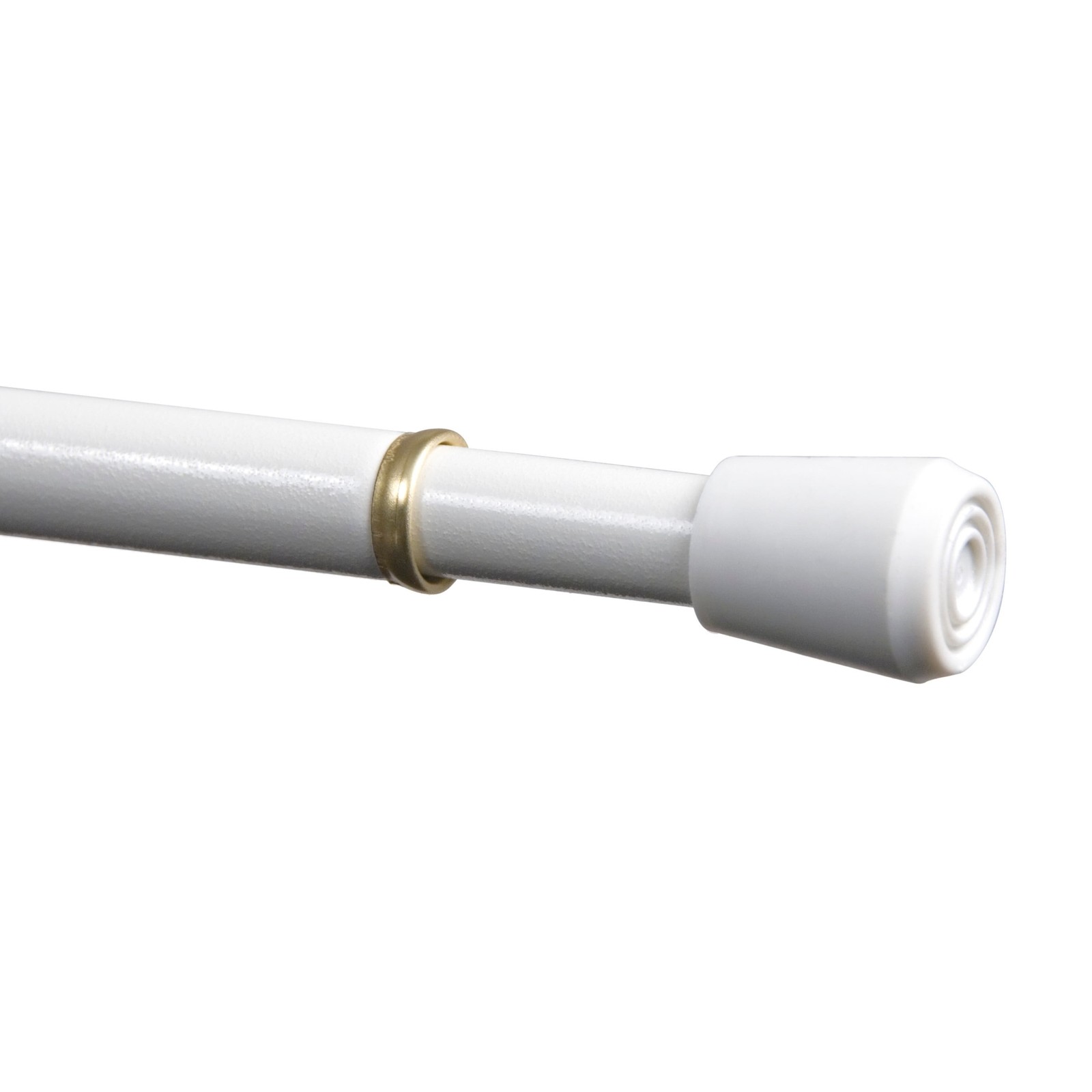 Mainstays Adjustable Spring Tension Curtain Rod 28-48 in White 7/16 Steel gallery