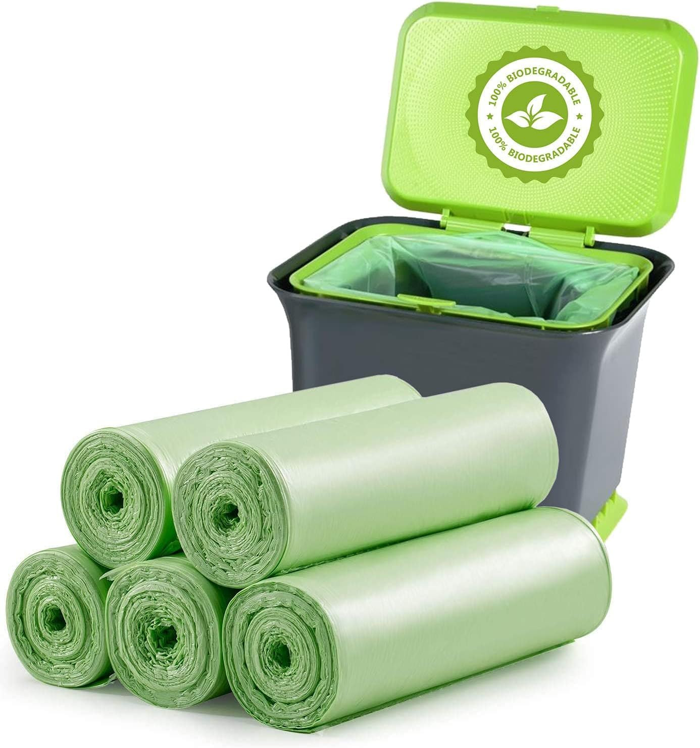 Small Trash Bags 1.2 Gallon - 120 Counts Bathroom Trash Bags Mini 5L Garbage Bag gallery