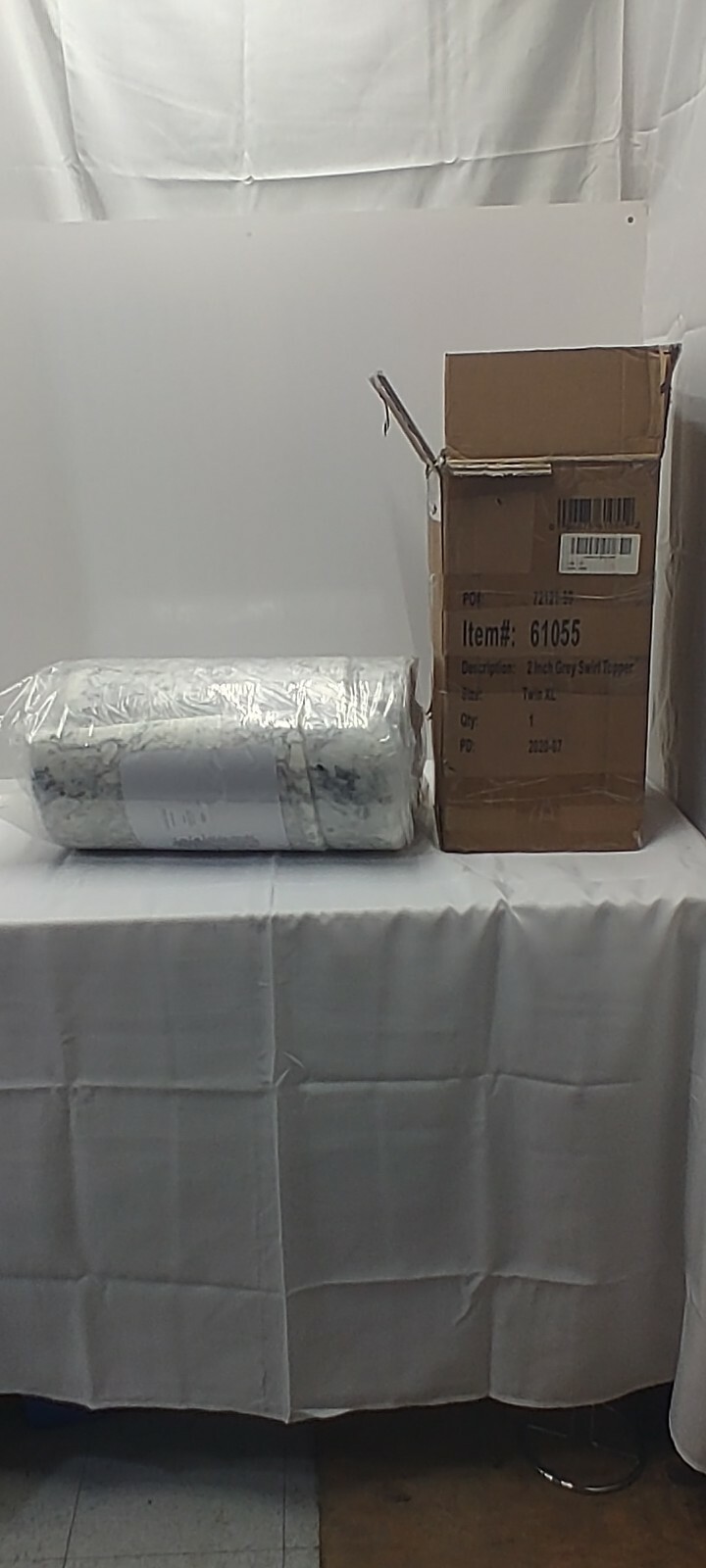 Twin XL Mattress Topper Memory Foam 72121-00 2" Grey Swirl gallery