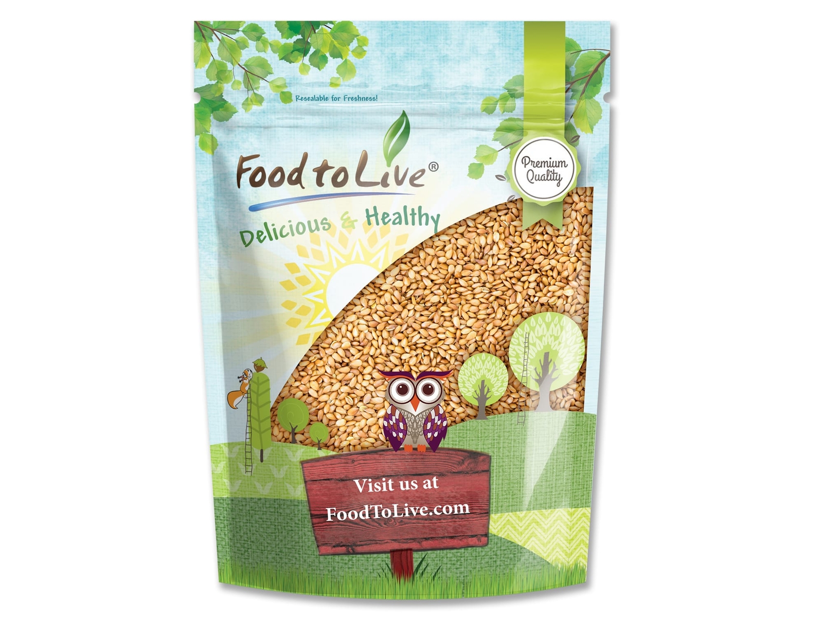 Golden Flax Seeds – Raw, Vegan, Kosher, Bulk. Semillas de Linaza gallery
