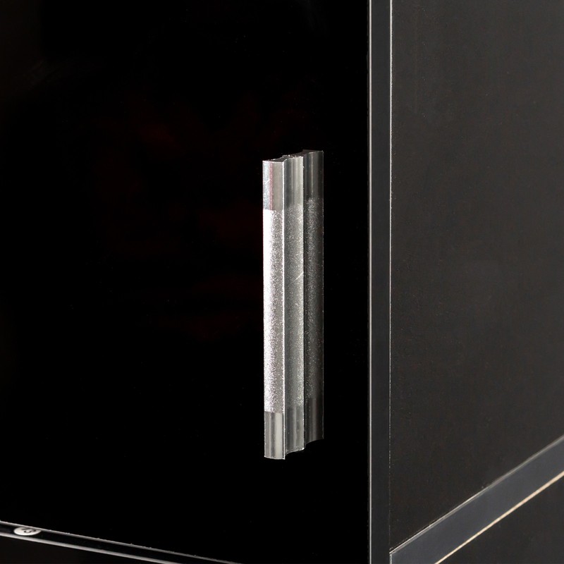 Freestanding Cabinet with Inadjustable Shelves and two Doors for Kitchen, Din gallery
