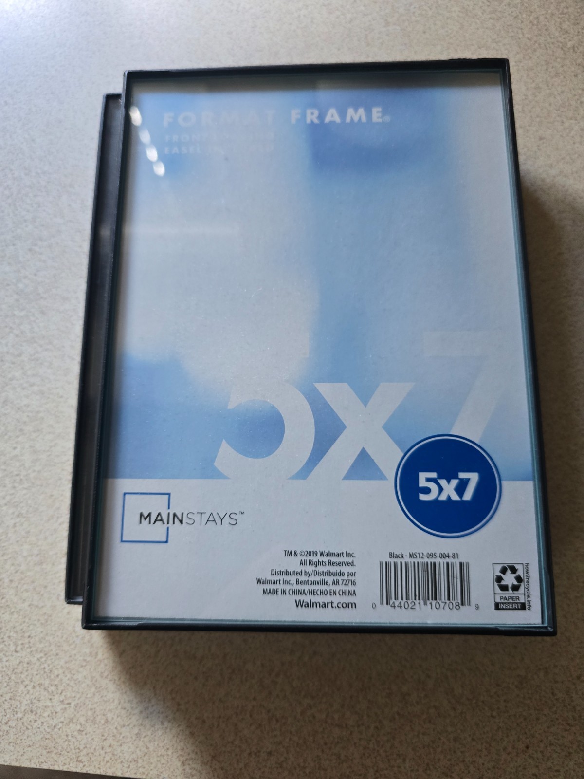 Mainstays 5" x 7" Format Thin Picture Frame Black Wall Mount/Tabletop Lot of 2 gallery