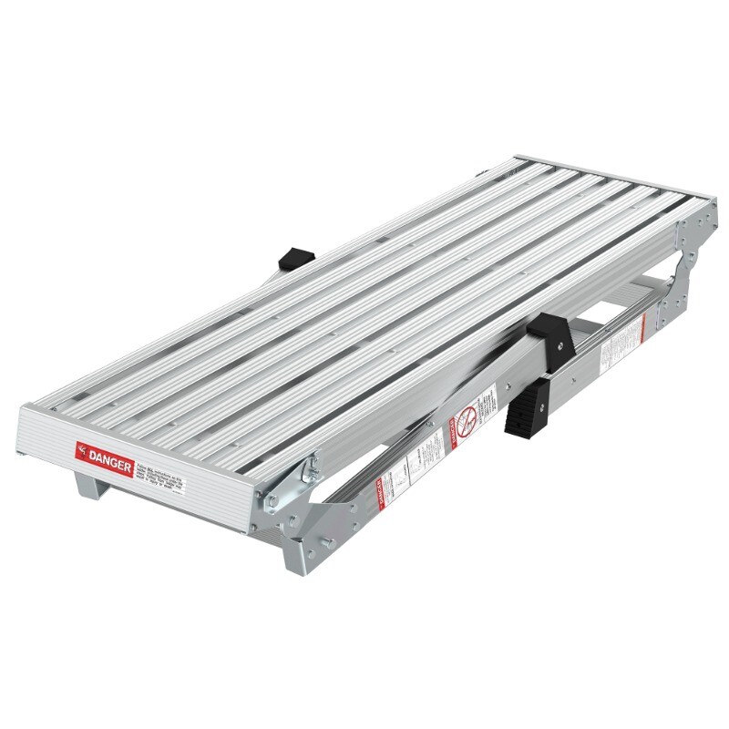 40" Work Platform Aluminum Portable Bench Folding Ladder ANSI Capacity 225 LBS gallery