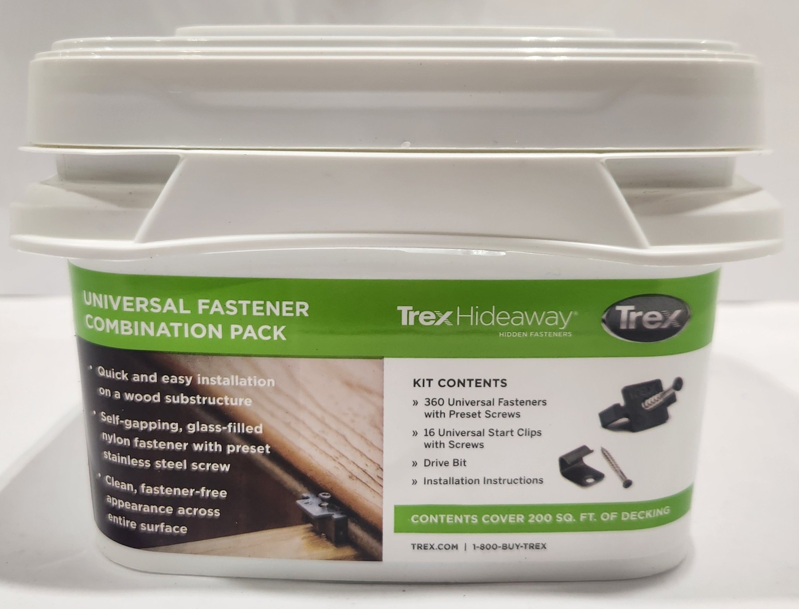 Trex 200 sq. ft. Universal Hidden Deck Fasteners Combo Bucket UNIVCOMBOCLIP200 gallery
