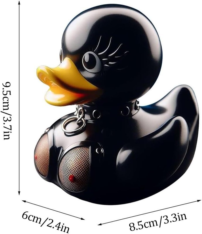 Unique Dark Rubber Duck Latex Enigma Duck Novelty Duck Gift Home Room Desk Decor gallery