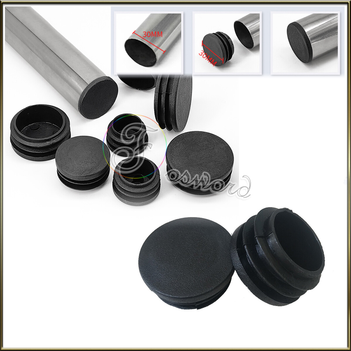 Inserts Bungs Blanking Plastic End Caps Round Tube Furniture Table & Chair Feet gallery