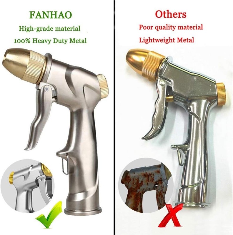 4 Adjustable Spray Patterns Metal Hose Nozzle - 100% Satisfaction Guaranteed gallery