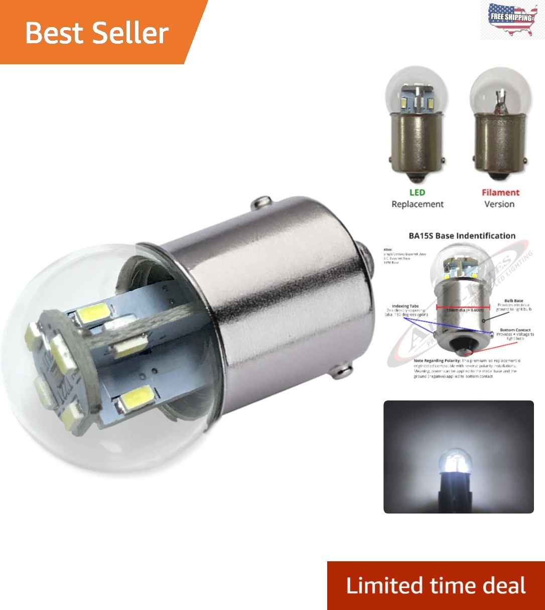 Dimmable Miniature LED Replacement Bulb for 12/14VDC | 110 Lumens Bright White gallery