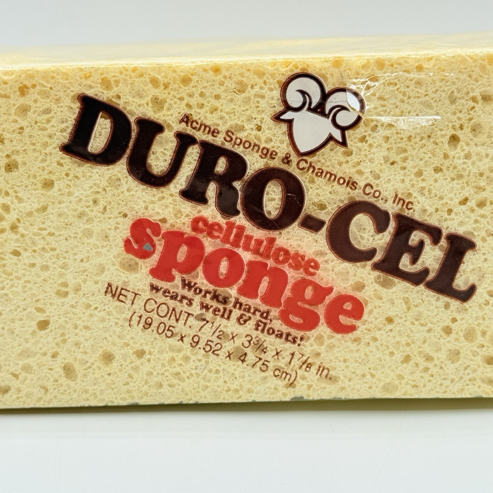 Duro-Cel 7.1/2 x 3.3/4 In. Yellow Cellulose Sponge R-80 Made In USA gallery