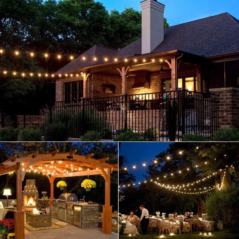 Outdoor LED String Light Weatherproof For Patio Backyard Garden Porch Lawn Party gallery