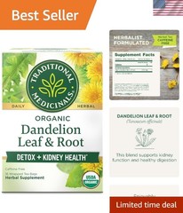 Kosher Dandelion Leaf & Root Tea – Compostable, 16 Bags for Digestive Wellness